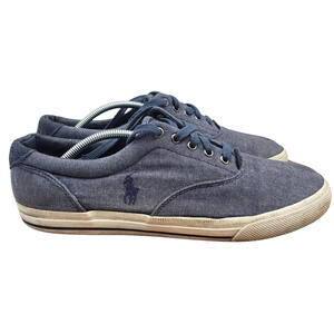 Polo Ralph Lauren Shoes Mens Size 13 D Blue Canvas Vaughn Sneakers‎ Casual Shoes